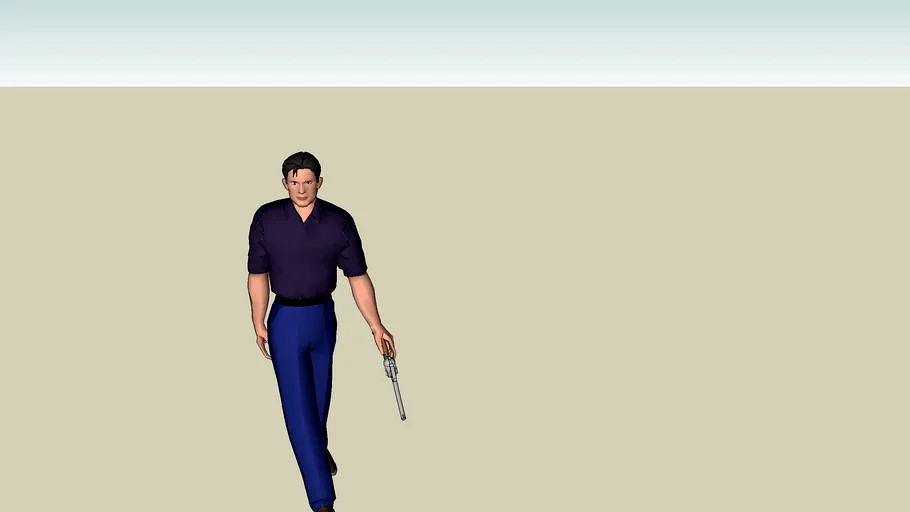 Man with coltpeace maker