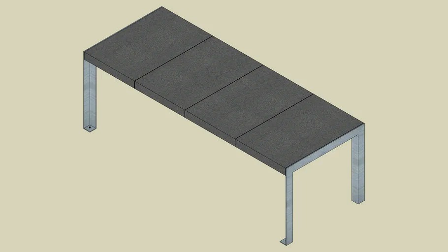 A12 30 4 10 table 220 with 4 Basalt-slabs