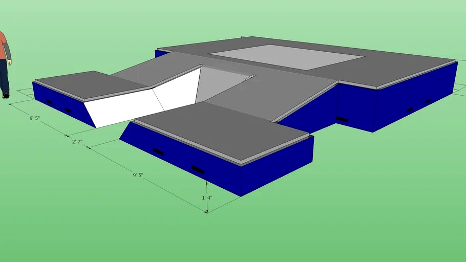 663V Pole Vault Landing Pad 3d model