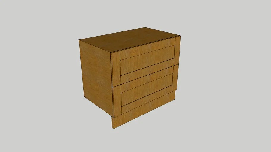 WIDE FRAME OAK KITCHEN RANGE - 2 PAN DRAWER