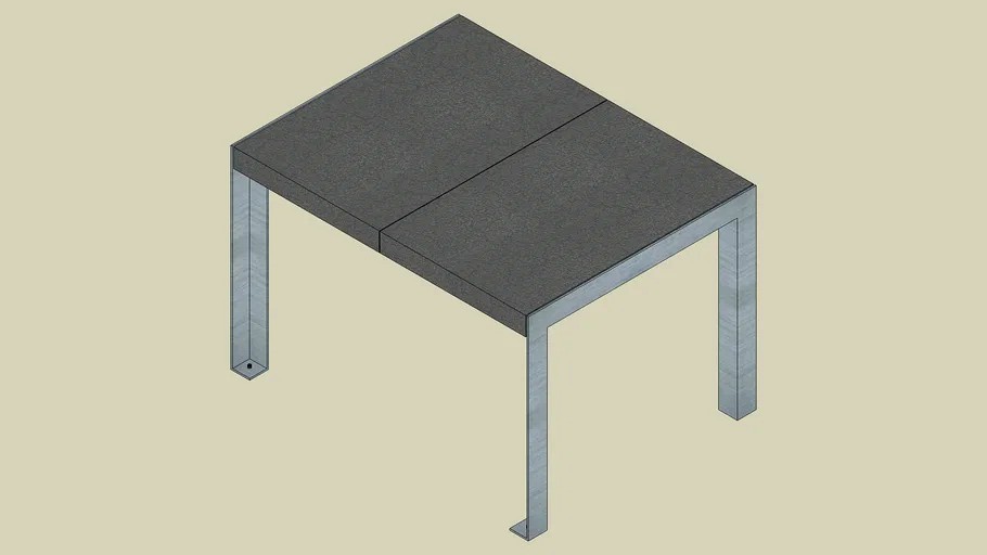 A12 30 2 10 table 110 with 2 Basalt-slabs