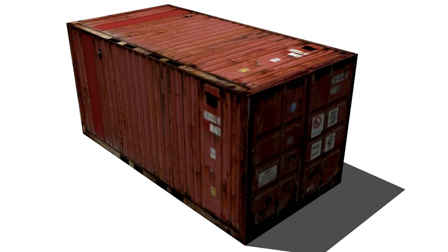 Low Poly Shipping Container