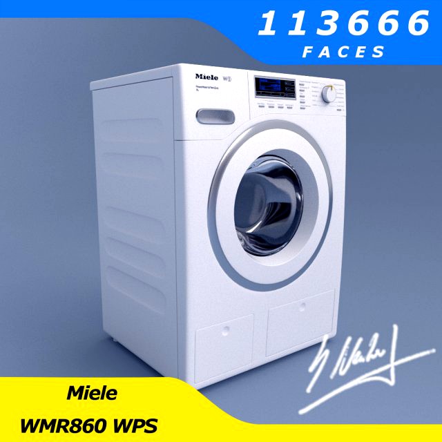 Washing Machine - Miele WMR860 WPS German 3D Model