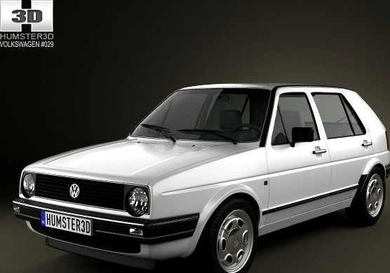 Volkswagen Golf Mk2 5door 1983 3D Model