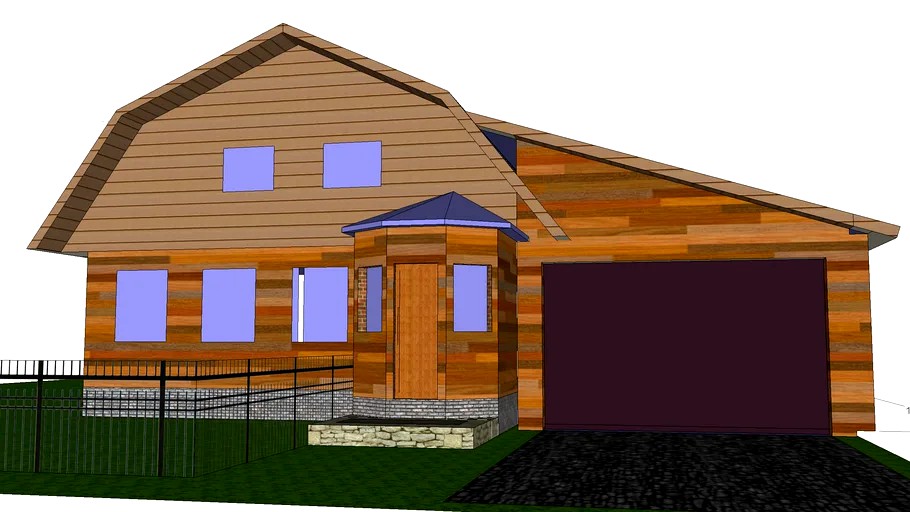 Дом с мандсардой