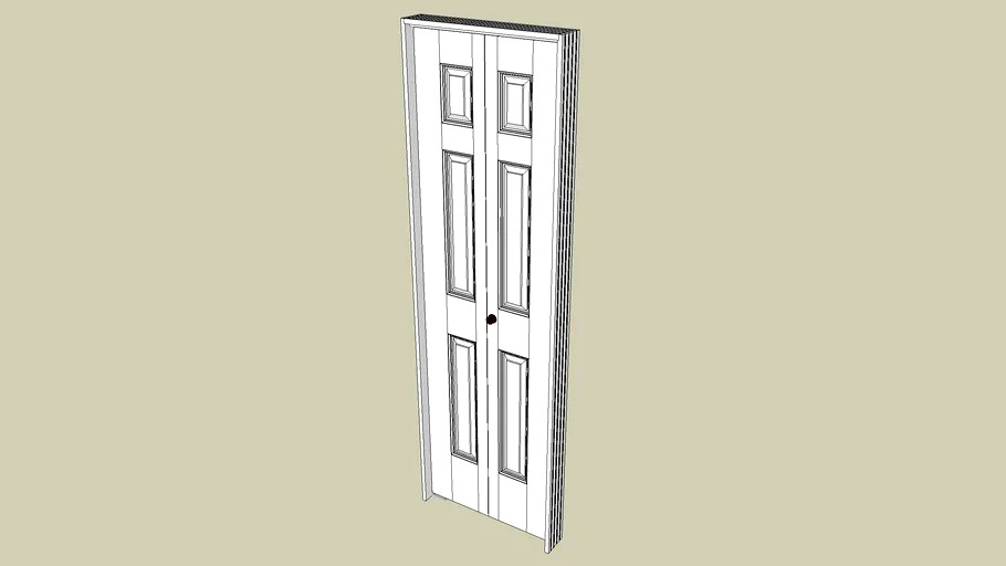 Bi-fold Door 80in x 24in - 6 Panel w/ 4.5in Frame & Hardware