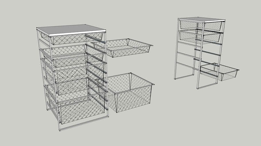 Ikea Wire Basket Storage 3d model