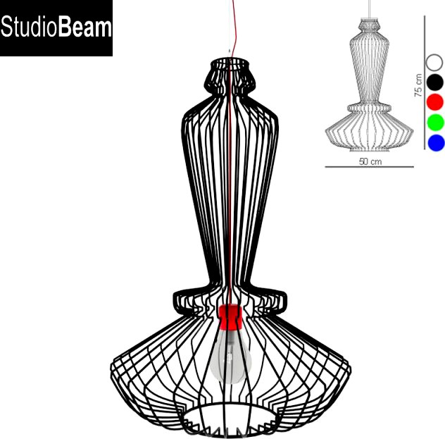 Elena pendant Studio Beam 3D Model