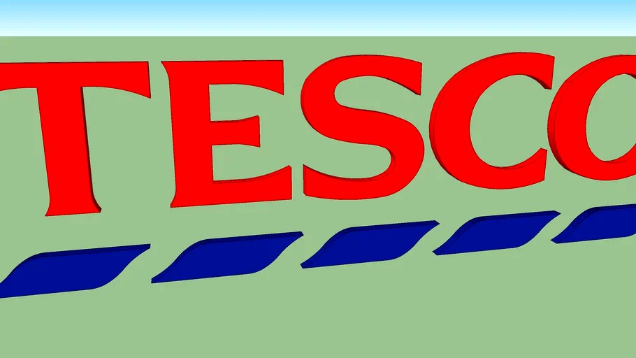 tesco logo 3d model