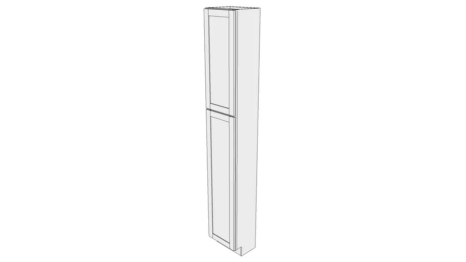 Bayside Tall Cabinet 12UCS1596 - 12 inch Deep, Shelves, One Door
