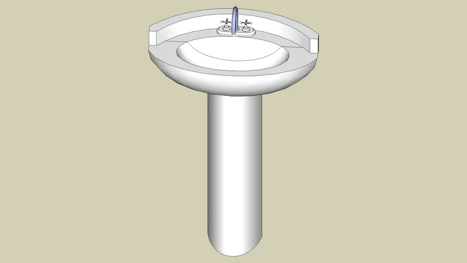 Pedestal Sink 3d model