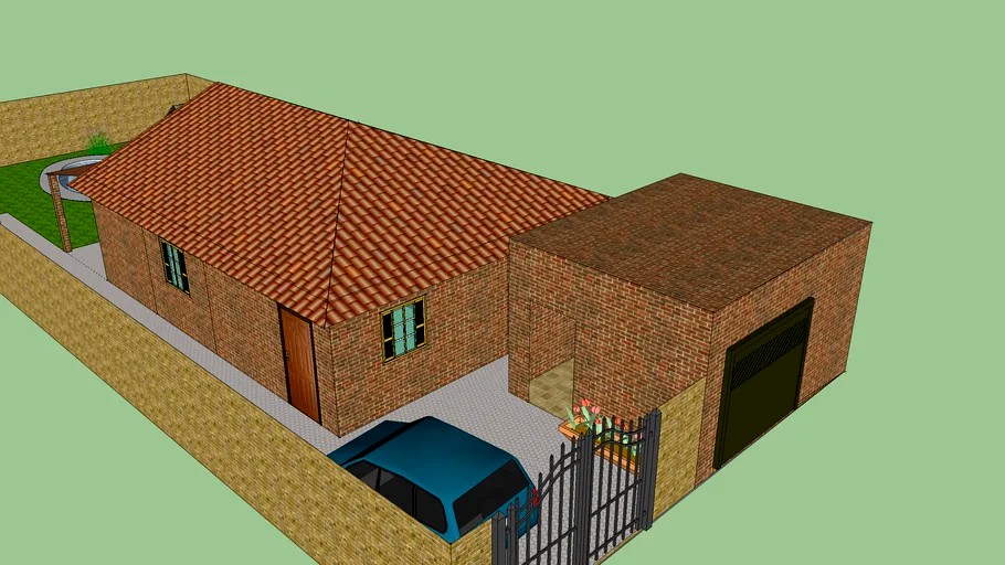 Modelo de uma casa com um ambiente simples