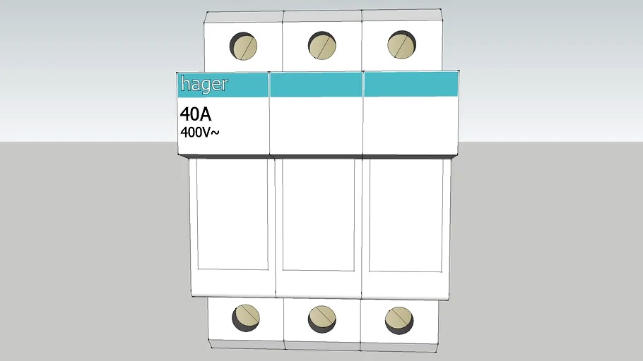 porte fusible triphasé de 40A hager