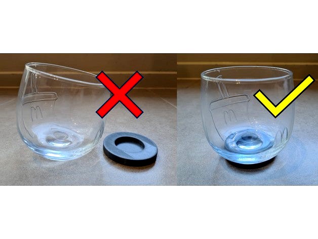 Anti-Wobble Coaster for McDonalds 50th Anniversary Wobble Glass by CLSTEM