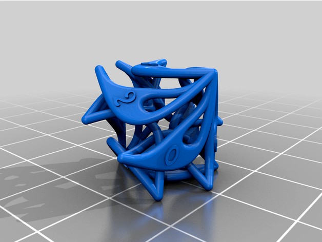 Curlicue 10-Sided Dice by hyperspacedesign