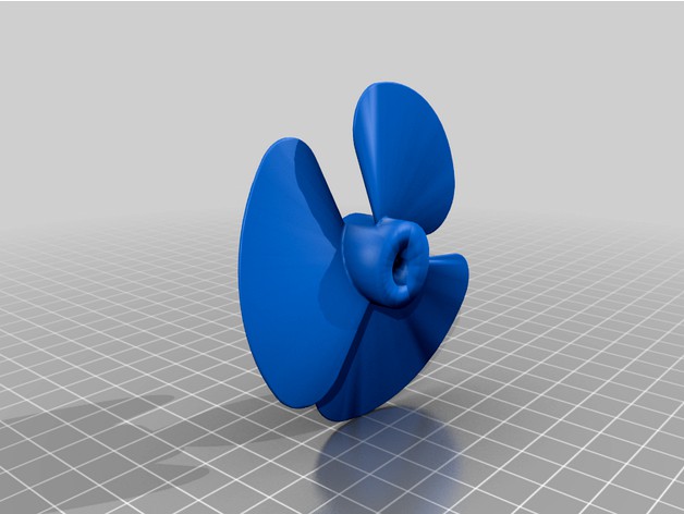 canoe propeller with 9mm shaft, 4mm attachment hole by mcneds