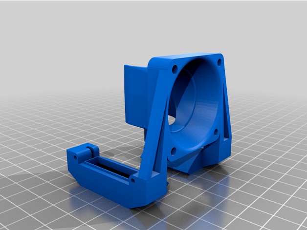 E3D Volcano Triple fan mount (+Voxelab Aquila Bracket) by Breadycorn