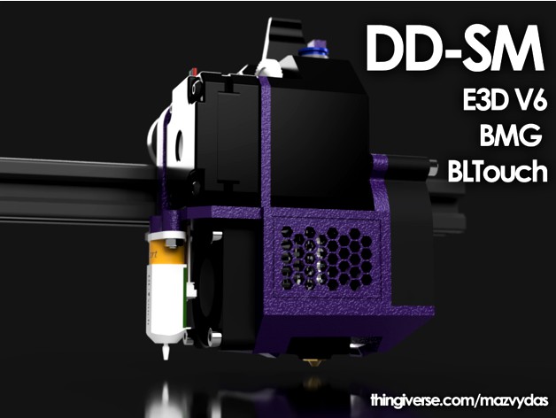 DD-SM | E3D V6, BMG, Direct Drive, BLTouch mount for CR-10, Ender-3 variants and similar by Mazvydas