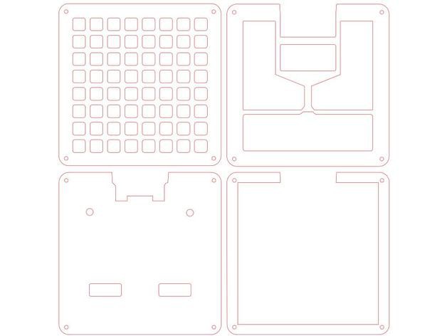 Adafruit Neotrellis M4 Mainboard 8x8 case by Federico_Busero