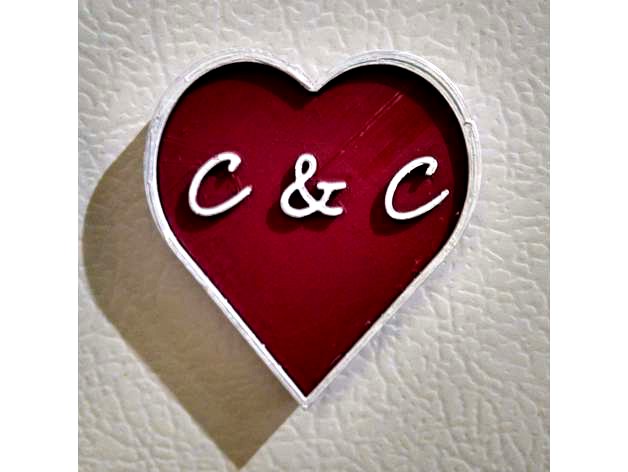 Custom Heart Fridge Magnet by CharlesETD
