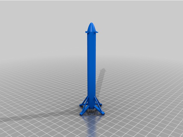Falcon Heavy Landed Side Booster (Simple) by weihaowong