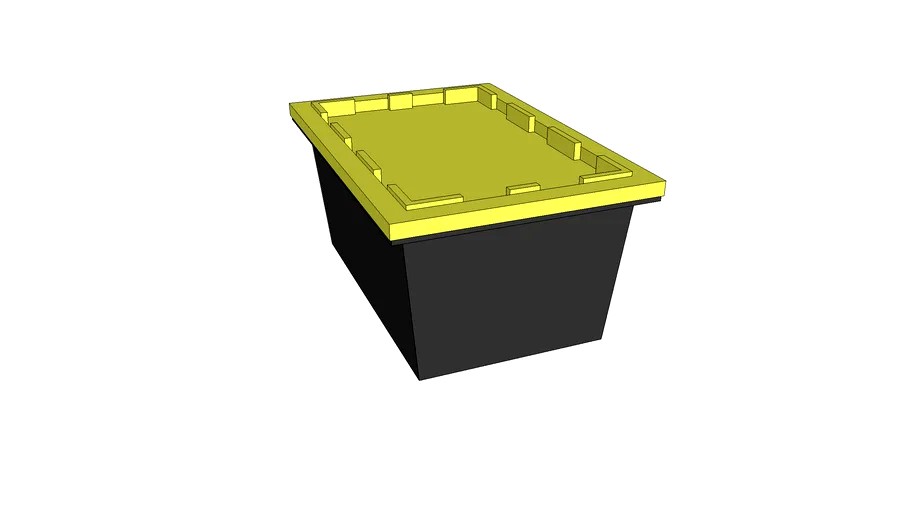 3D model Rugged Polyethylene Storage Bin 50 Gallon - TurboSquid 1799417