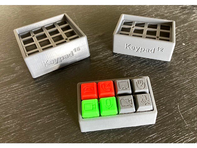 Keypad with 8, 12 or 16 switches for Raspi Pico by maker-rolf