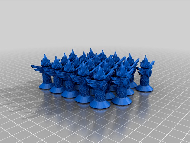 Shaman Totems - air/earth/fire/water for 28mm RPGs by kevinrau