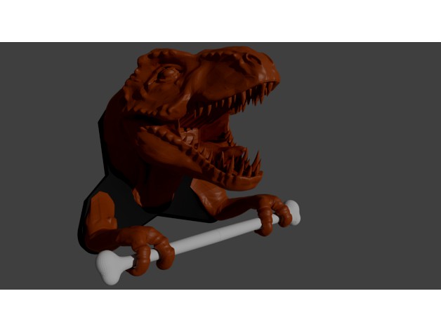 T-rex Toilet Paper holder by 19dani94