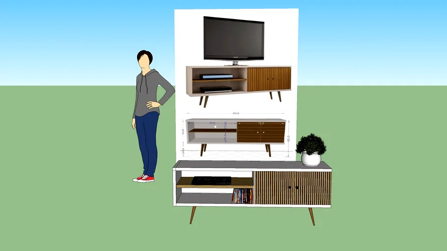 Rack para TV de até 60 polegadas