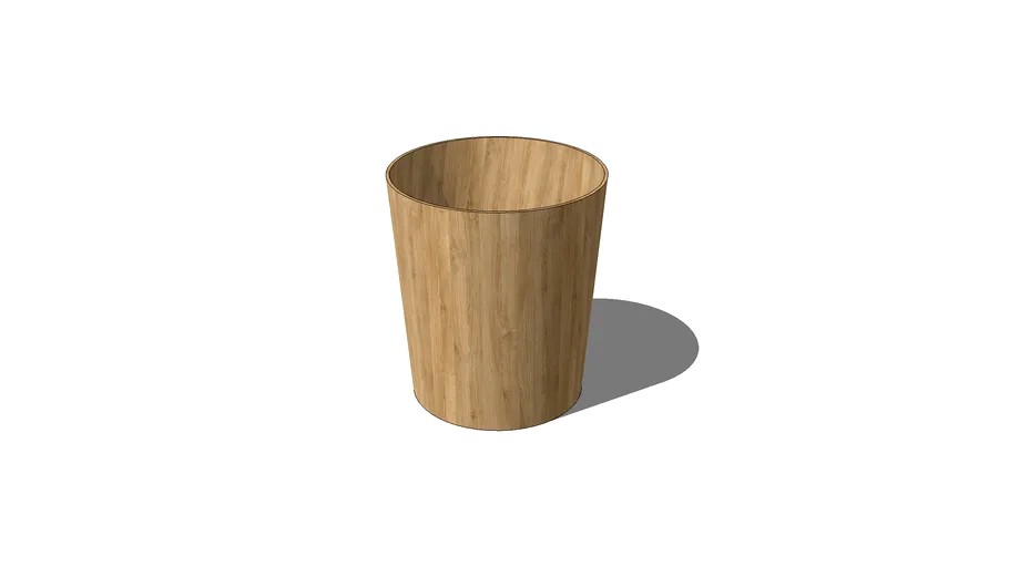 wooden wastepaper basket