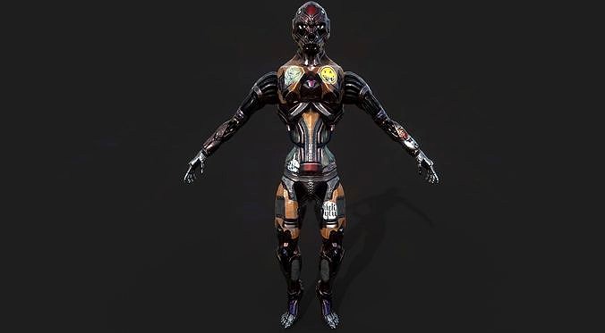 Sci Fi - Robot Character -PBR-Low Poly-Realistic Model