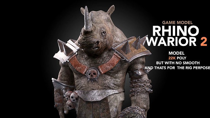rhino warrior game character  version 2