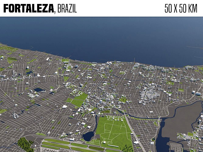 Fortaleza Brazil 50x50km