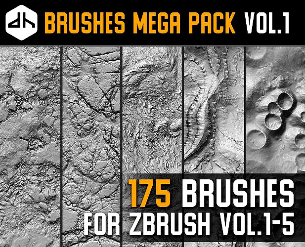Brushes Mega Pack Vol 1 3d model