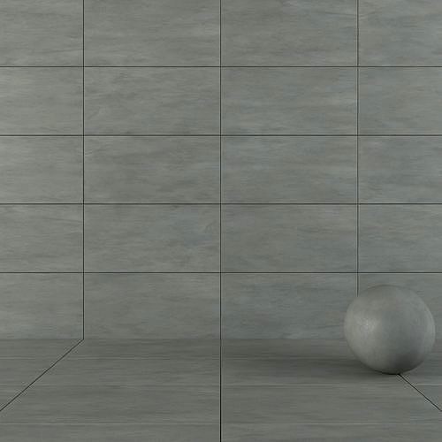 Concrete wall tiles Luce Piombo 60x12