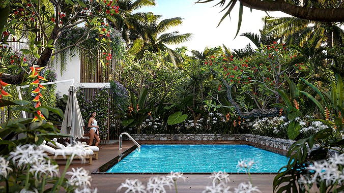 3DTree Bundle 04 - Resort plants