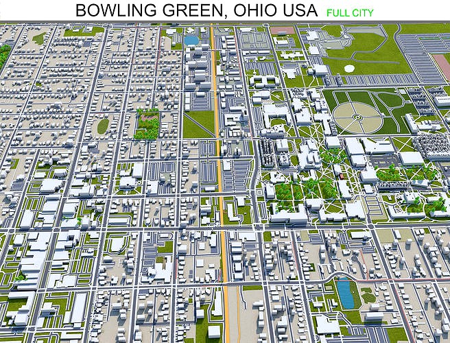 Bowling Green City in Ohio USA 20km