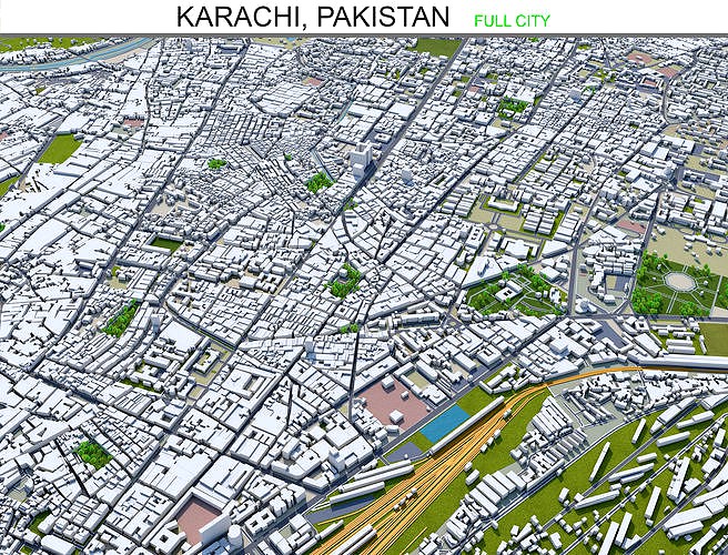 Karachi City in Pakistan 150km AI