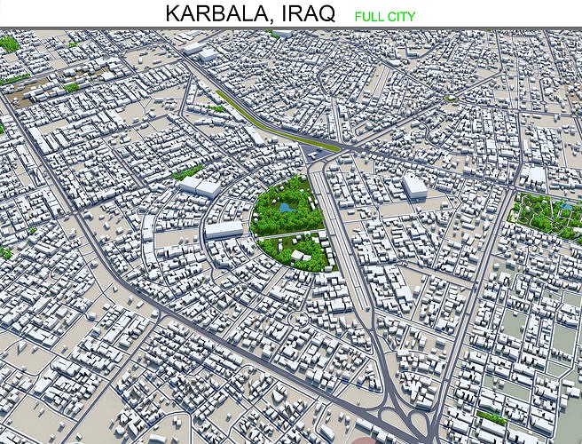 Karbala City in Iraq 40km AI