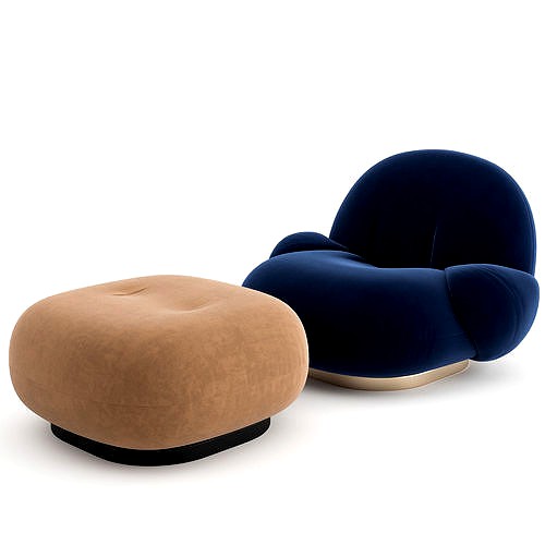 Pacha Lounge Chair with armrest by GUBI