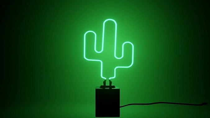 Neon Cactus Lamp