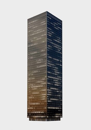 mid poly skyscraper 3d model