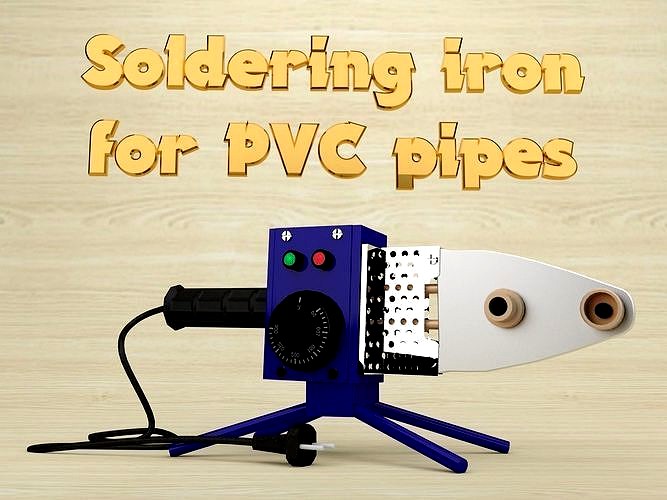 Soldering iron for PVC pipes