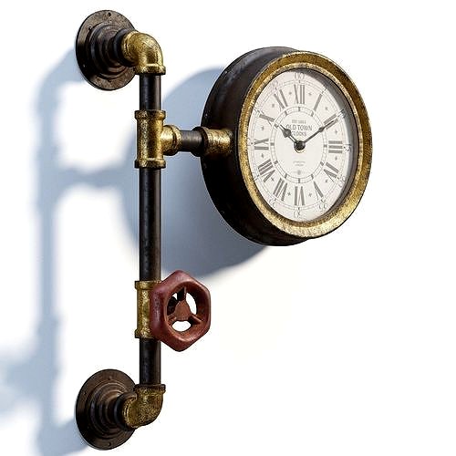 Factory Pressure Gauge Clock