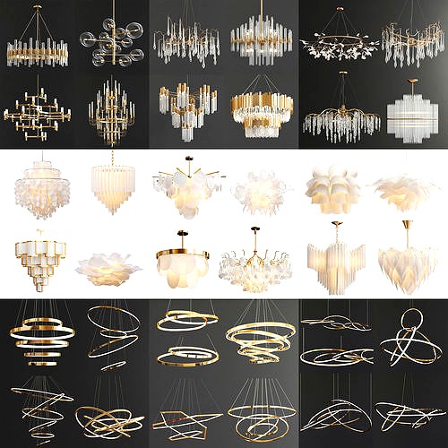 Chandelier Collection 001 High Quality 36 type lighting set