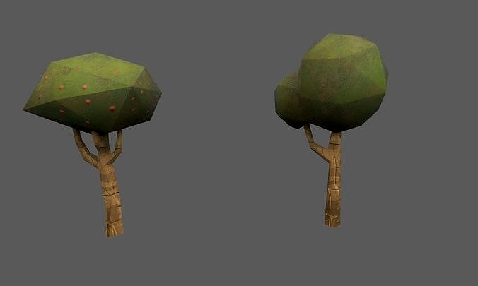 LOW POLY SMALL TREE PACK 8 assets