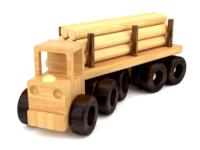 Wooden toy truck 18