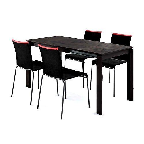 Calligaris Duca table and  chair 3d model