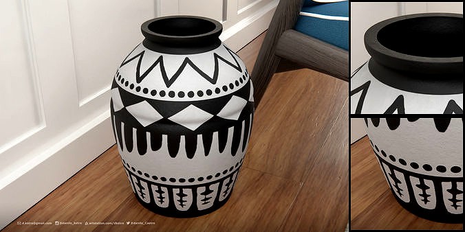 KARIBU DECORATIVE VASE - 4k Textures